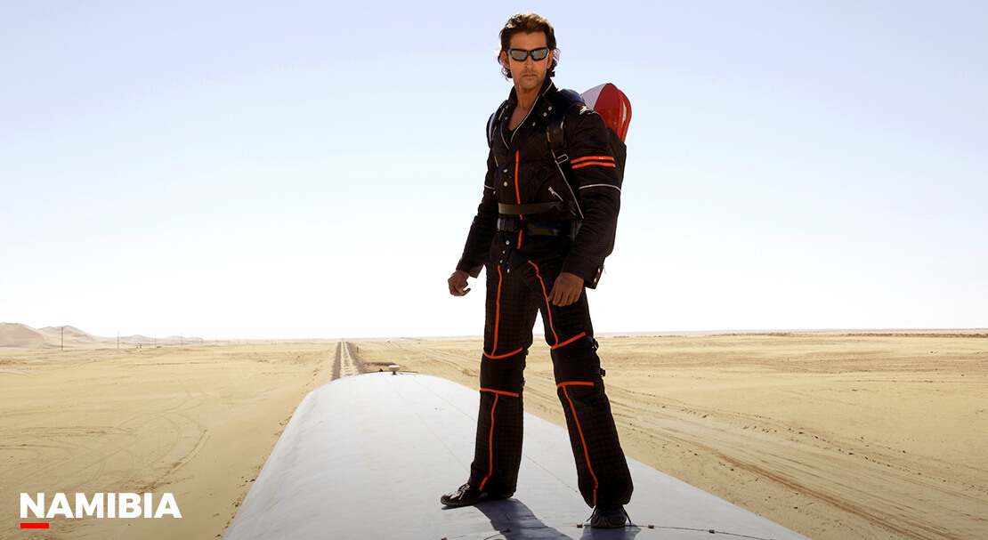 Hrithik Roshan in Namibia Desert, from the film DHOOM:2