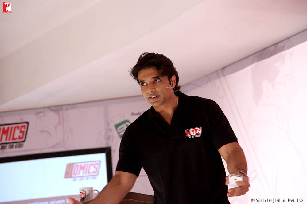 Uday Chopra breifing the press about YOMICS