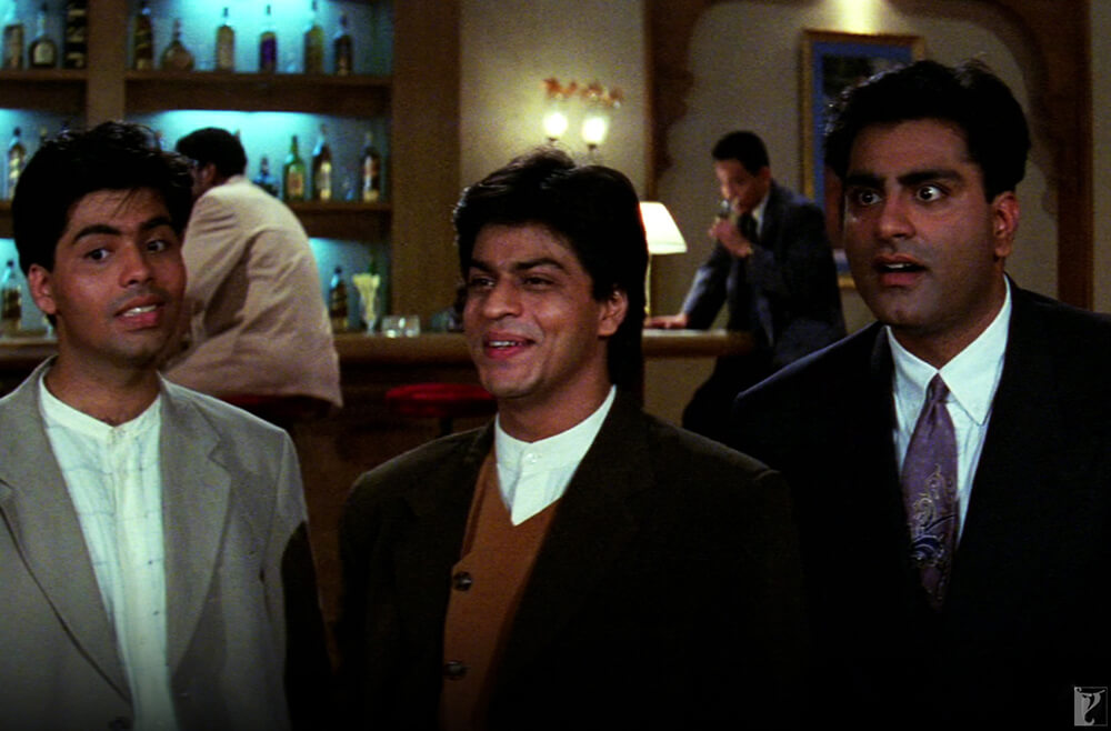 Shah Rukh Khan, Karan Johar and Arjun Sablok in Dilwale Dulhania Le Jayenge Shah Rukh Khan, Karan Johar and Arjun Sablok in Dilwale Dulhania Le Jayenge