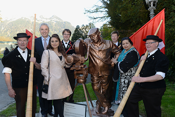 Yash Chopra Statue in Switzerland