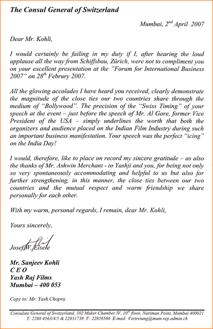 YRF leaves its mark on Switzerland YRF leaves its mark on Switzerland