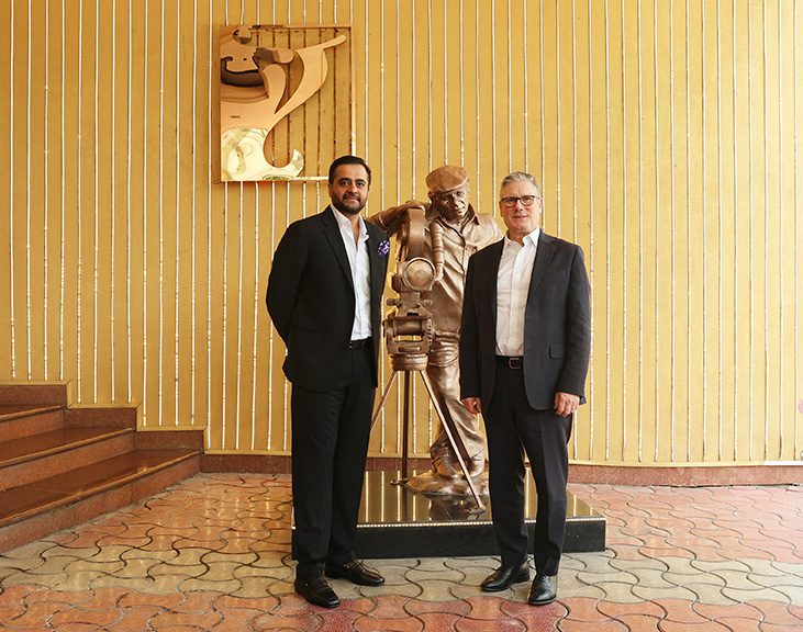 Akshaye Widhani with UK Prime Minister Keir Starmer